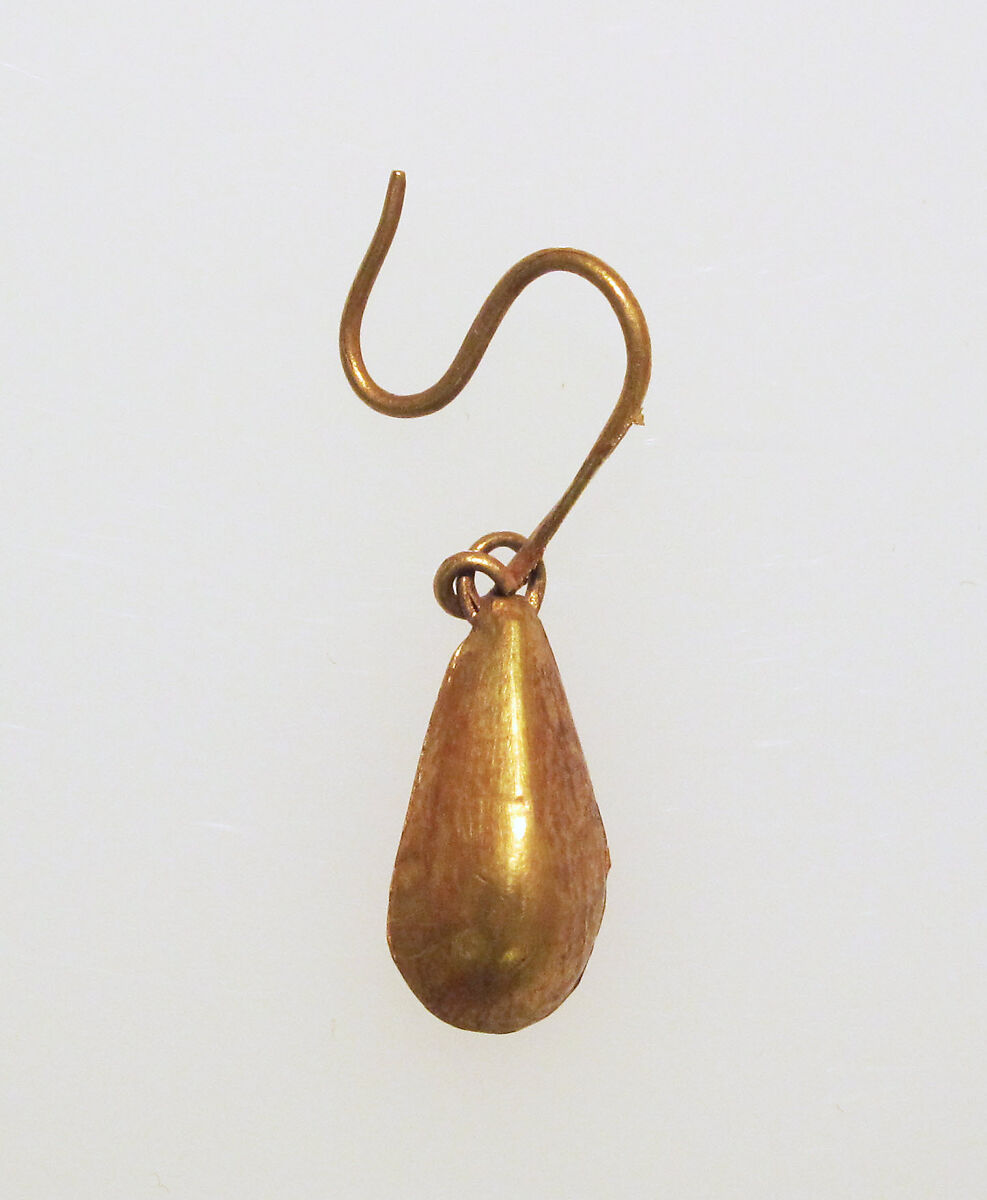 Gold pendant earring, Gold 