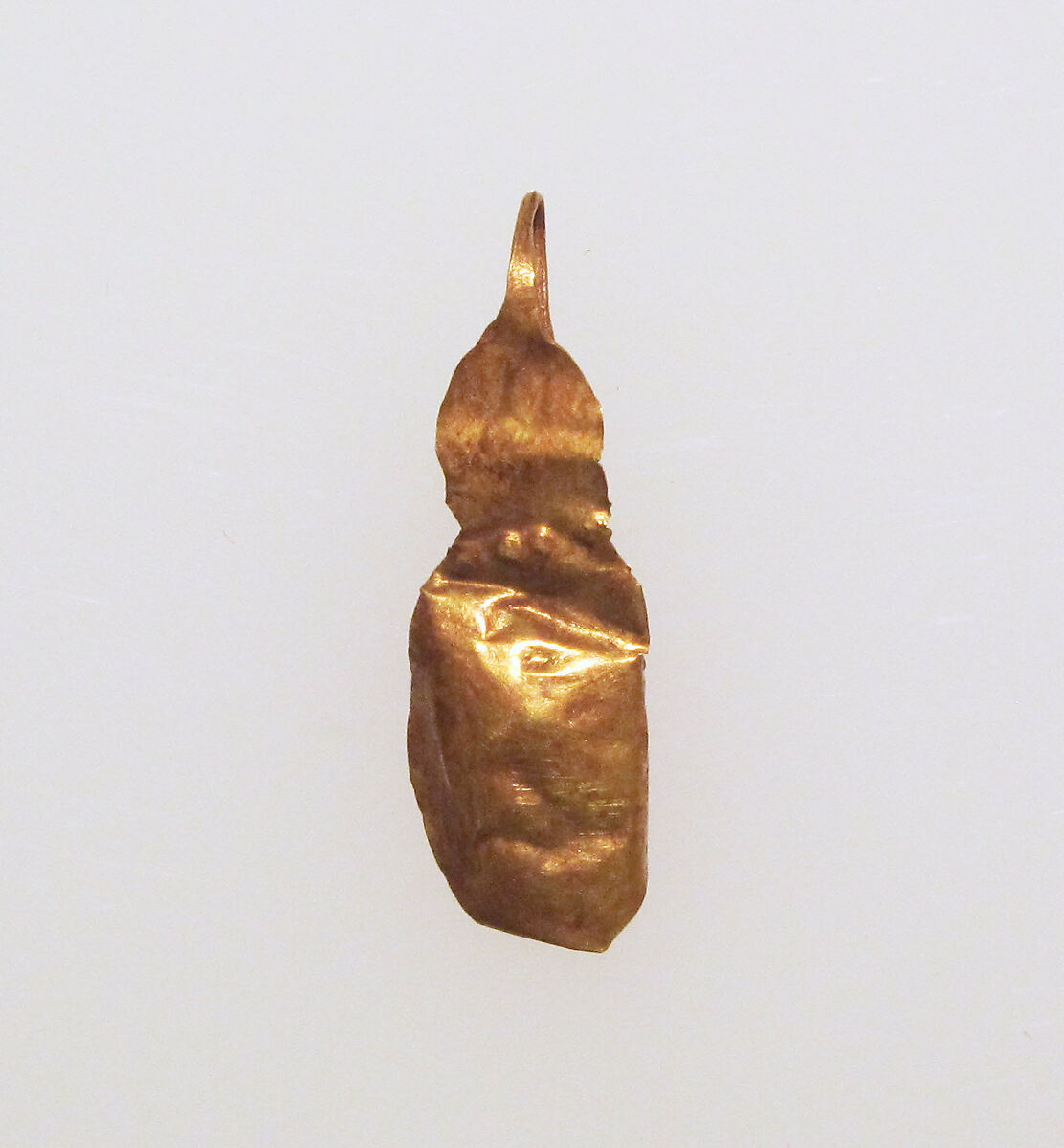 Earring-hook type with leaf form, Gold 