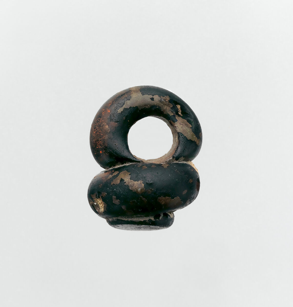 Glass pendant in the form of a miniature jar, Glass, Roman