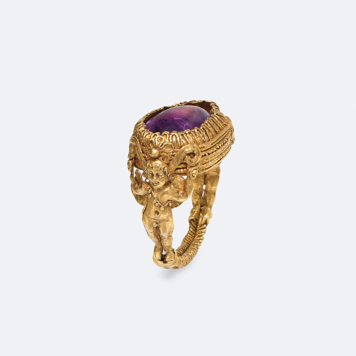 Gold and amethyst ring, Gold, amethyst, Greek, Cypriot