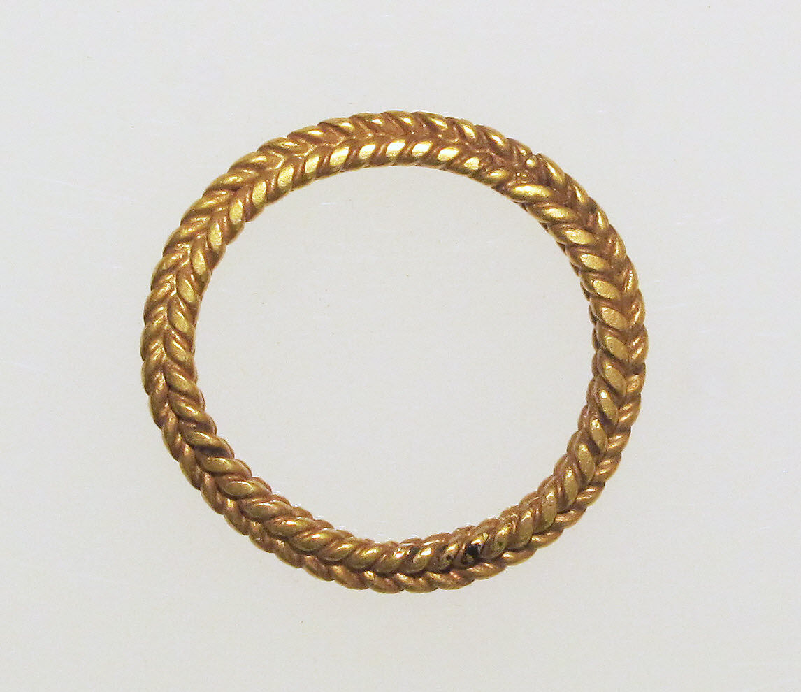Ring, plaited, Gold