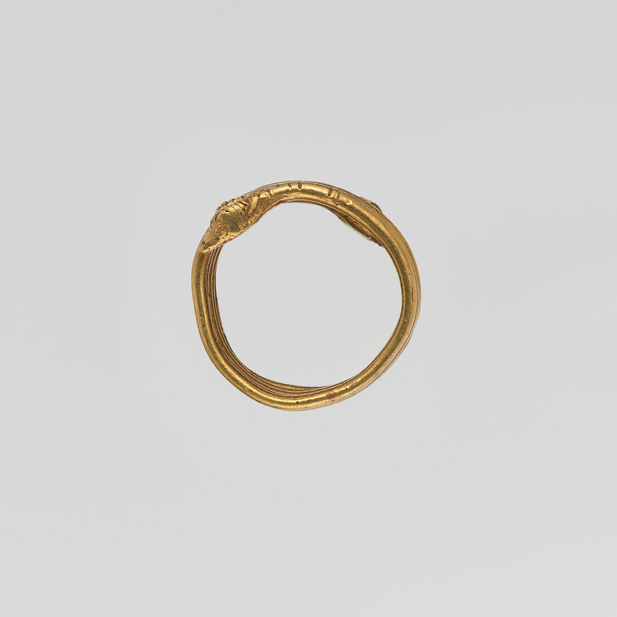Gold snake ring, Gold, Roman
