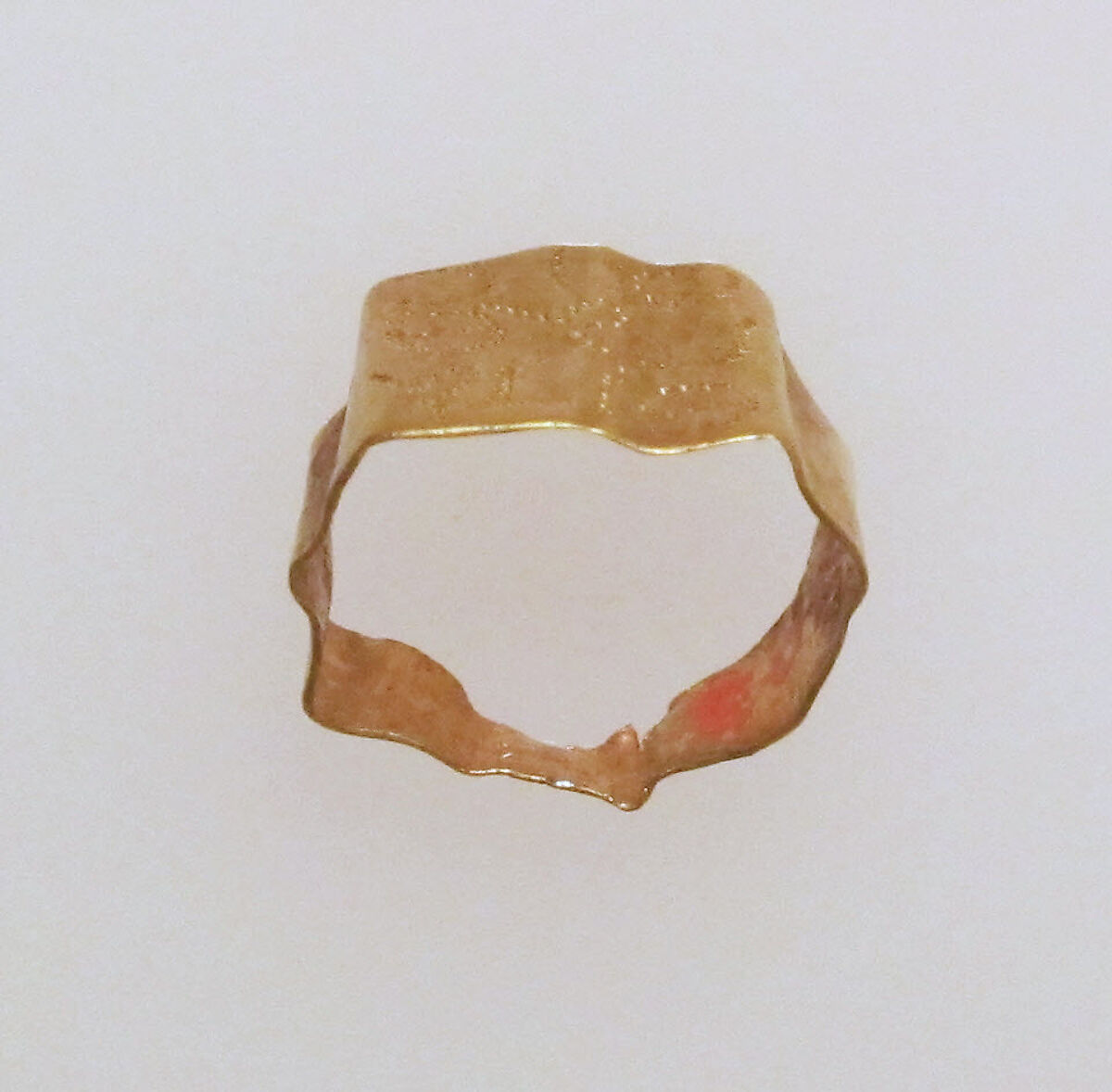 Gold ring with inscription, Gold, Roman 