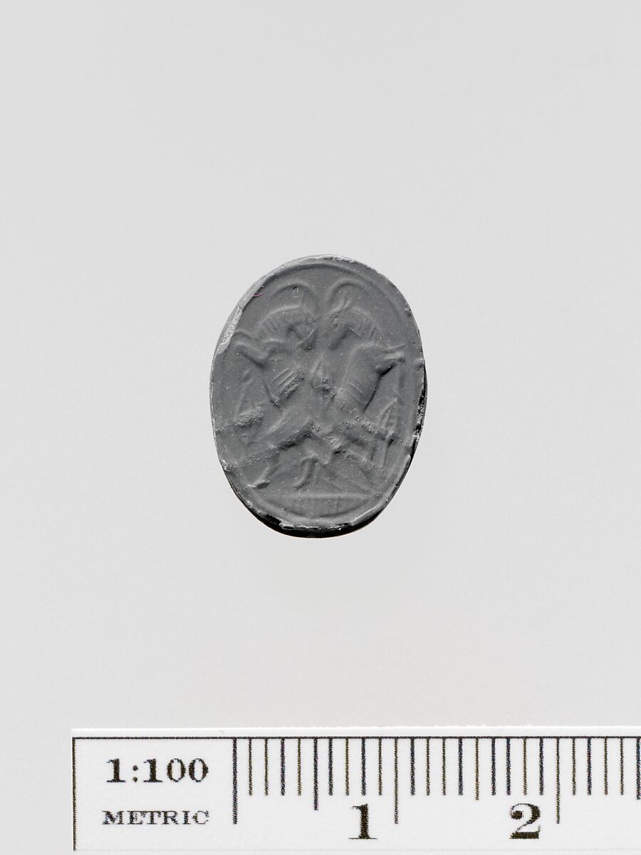 Agate oval seal, Agate, banded, Greek