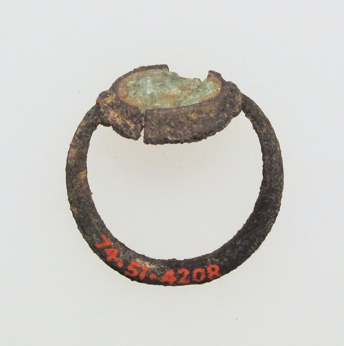 Ring with scarab, Bronze, Cypriot or Phoenician 