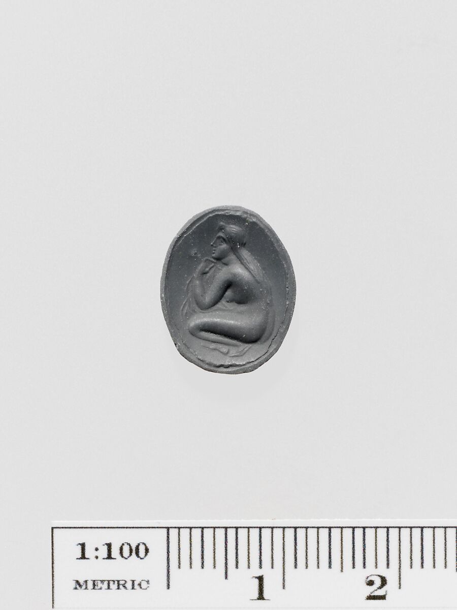 Carnelian ring stone with gold band set in a silver ring, Carnelian, gold, silver, Greek