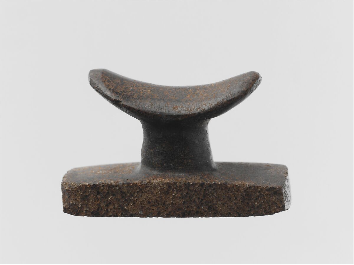 Jasper amulet of headrest, Jasper, Egyptian 