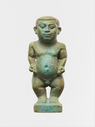 Faience amulet in the form of the dwarf god Pataikos