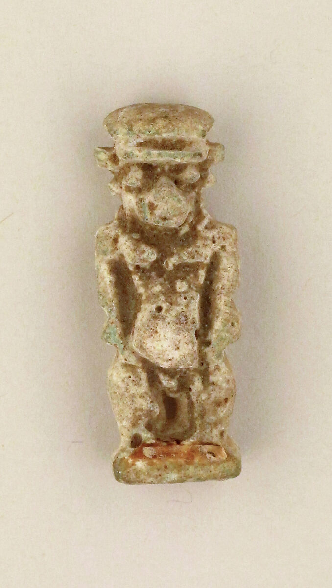 Amulet, Ptah-seker, Clay, glazed 