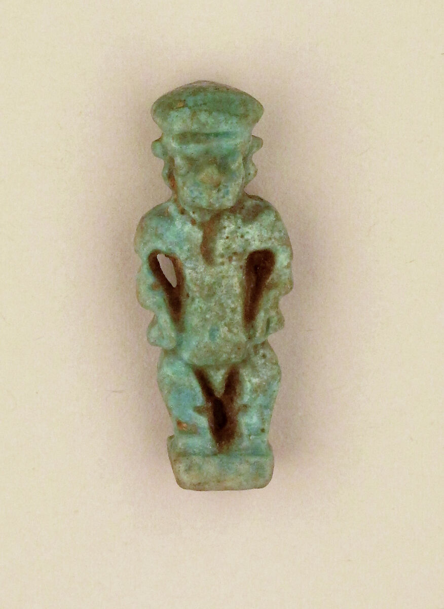 Amulet, Ptah-seker, Clay, glazed 