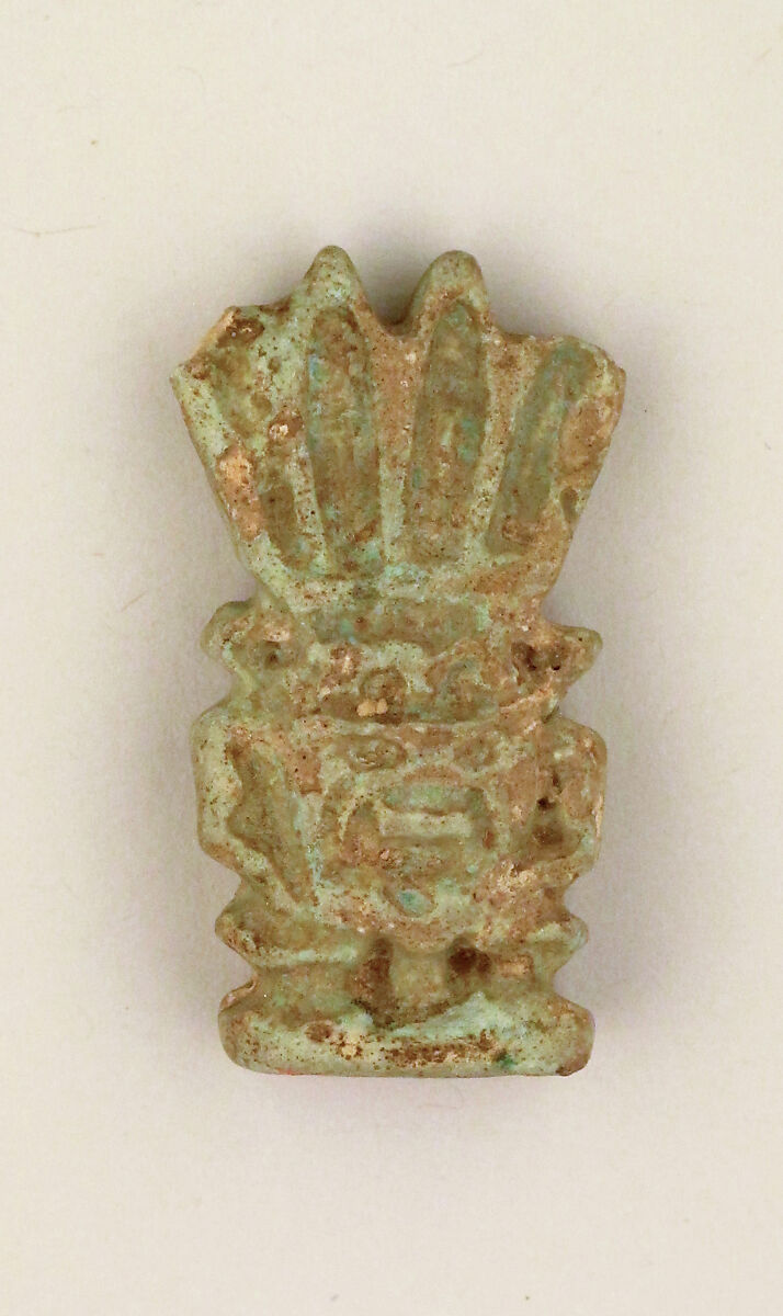 Amulet, Bes, Clay, glazed 