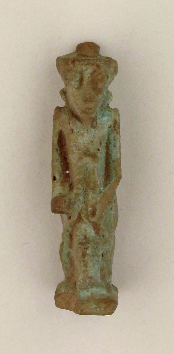 Faience amulet of Taweret, Faience, Egyptian 