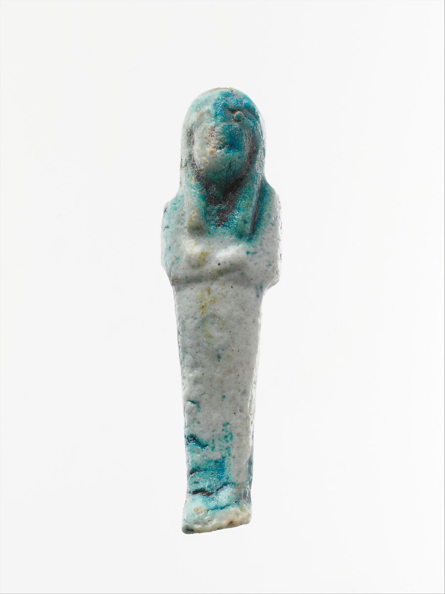 Faience Ushabti, Clay, glazed, Egyptian 