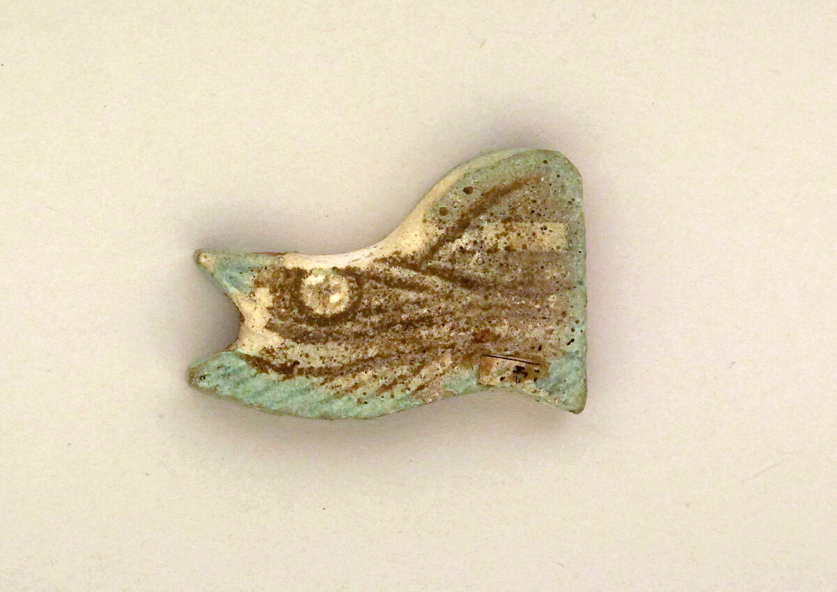 Faience Udjat eye amulet, Faience, Egyptian 