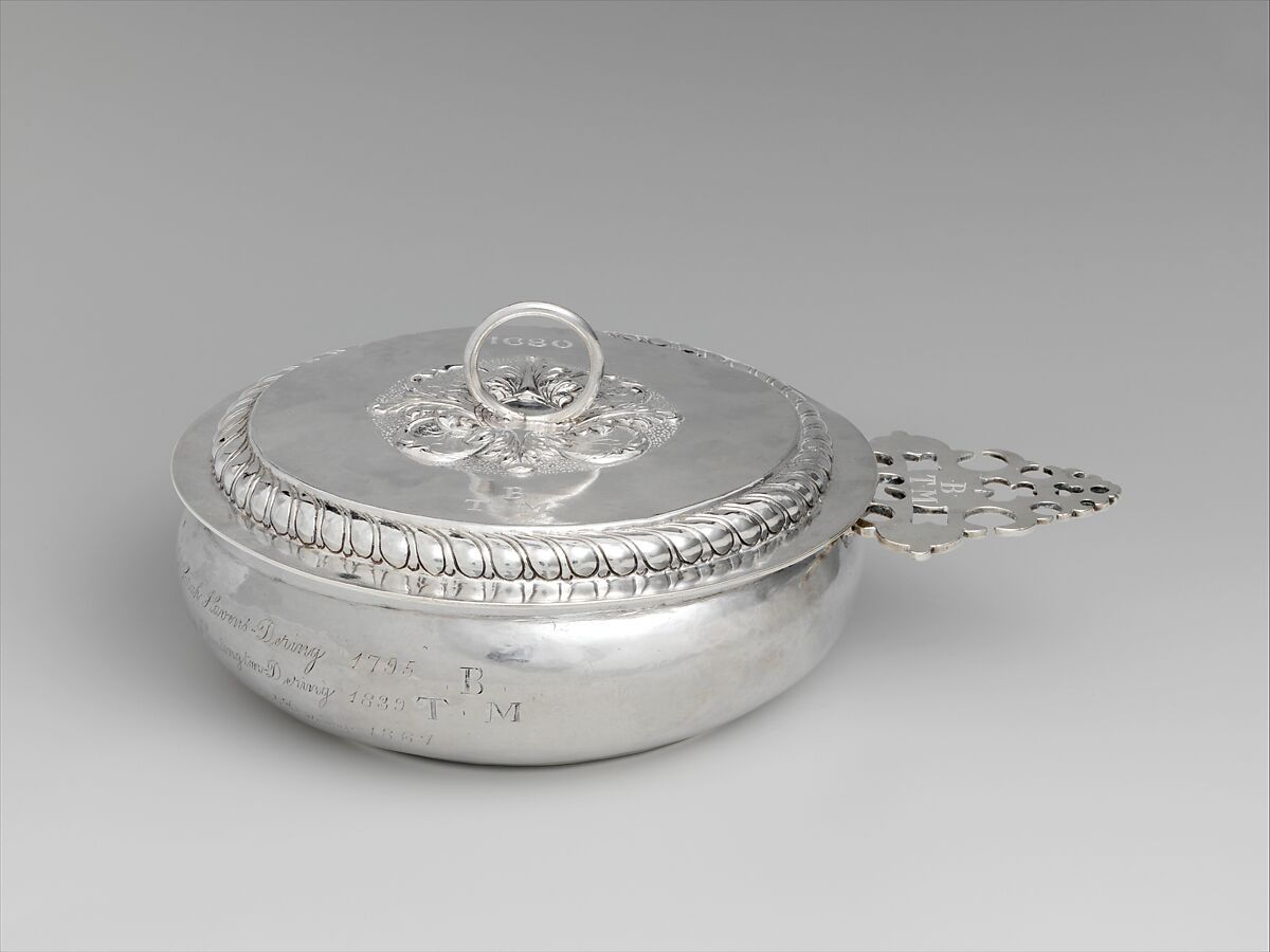 Porringer with Cover, Silver, American 