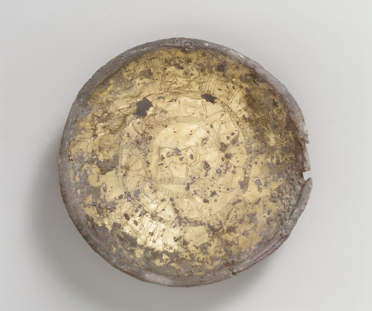 Silver-gilt bowl, Gold-plated silver, Cypriot 