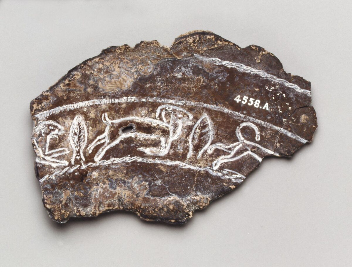 Two fragments of a silver bowl, Silver, Cypriot