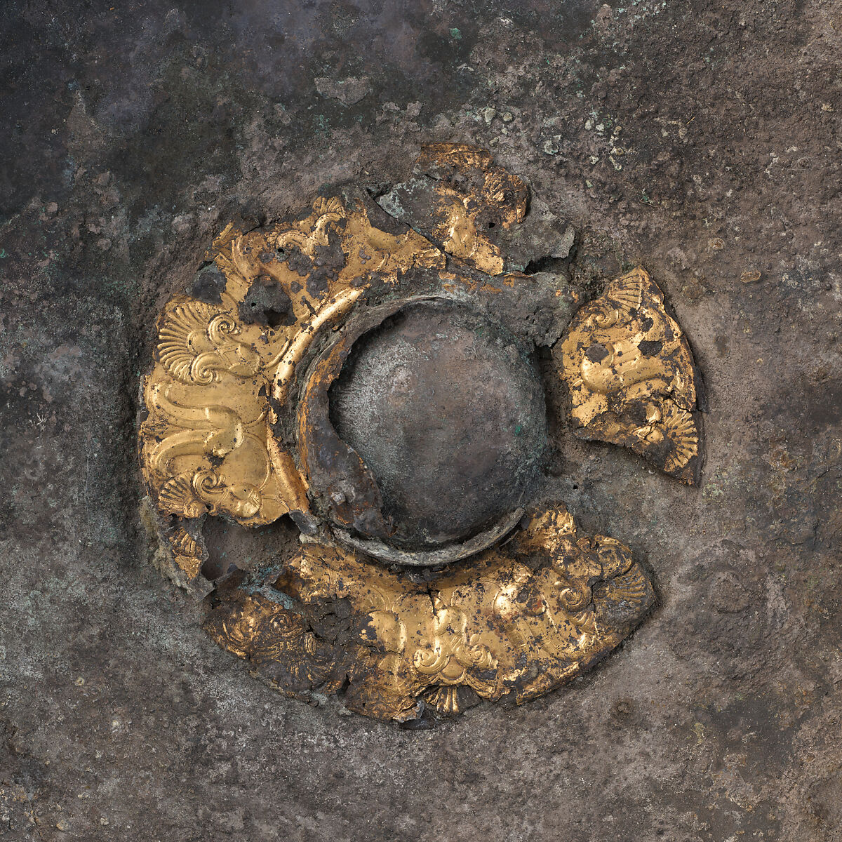 Silver and gold phiale (libation bowl), Silver, gold, Cypriot