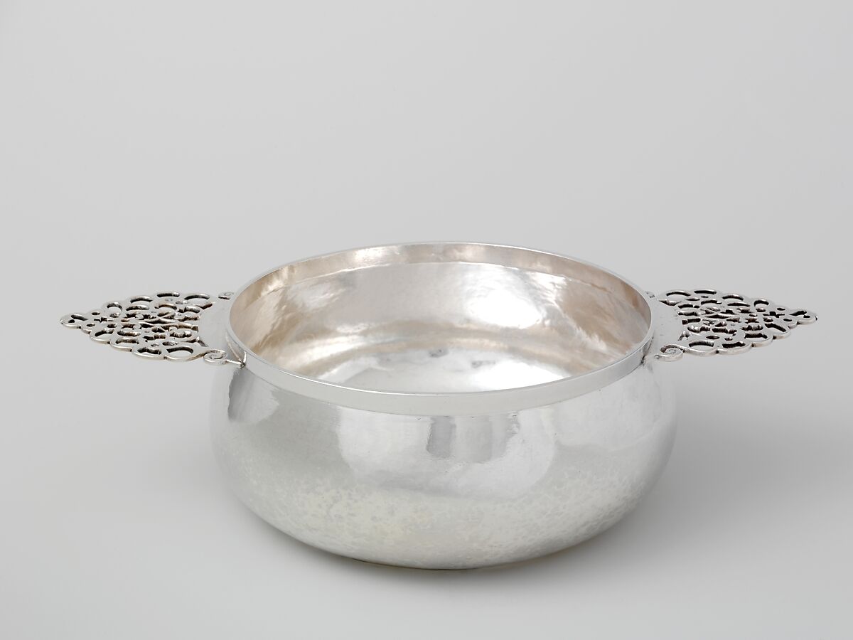 Covered Porringer, Marked by INK or IVK, Silver, American