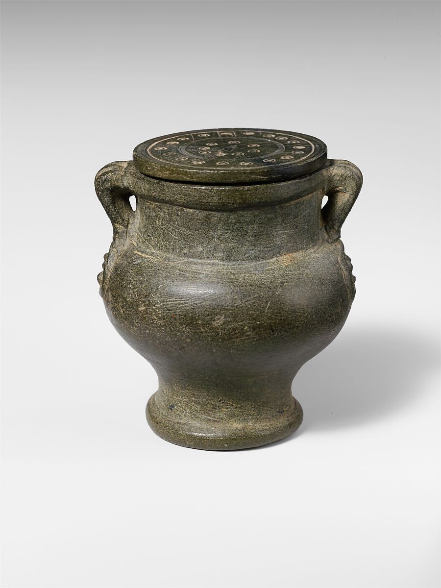 Chlorite amphoriskos (small jar), Chlorite, Cypriot