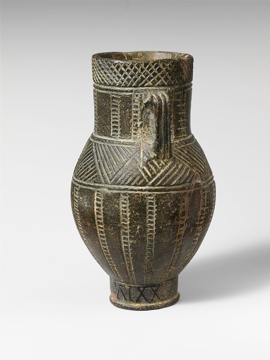 Chlorite amphoriskos (small jar), Chlorite, Cypriot