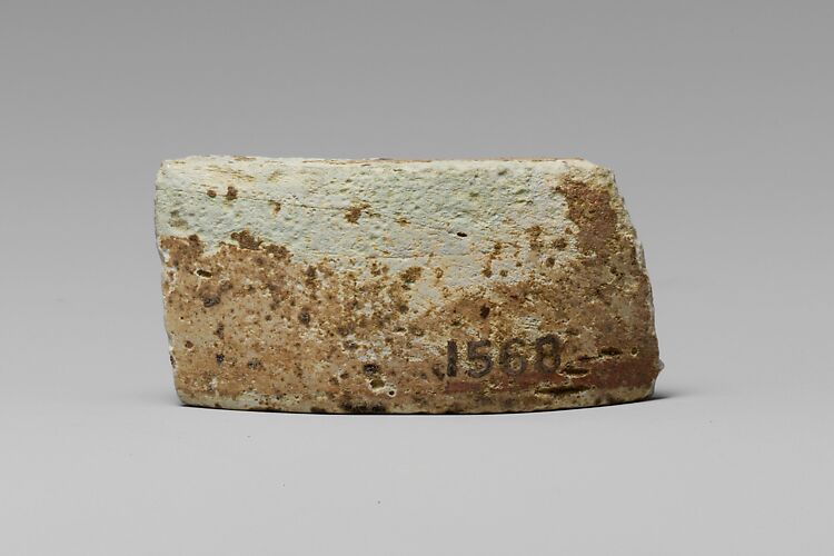 Faience handle of a vase