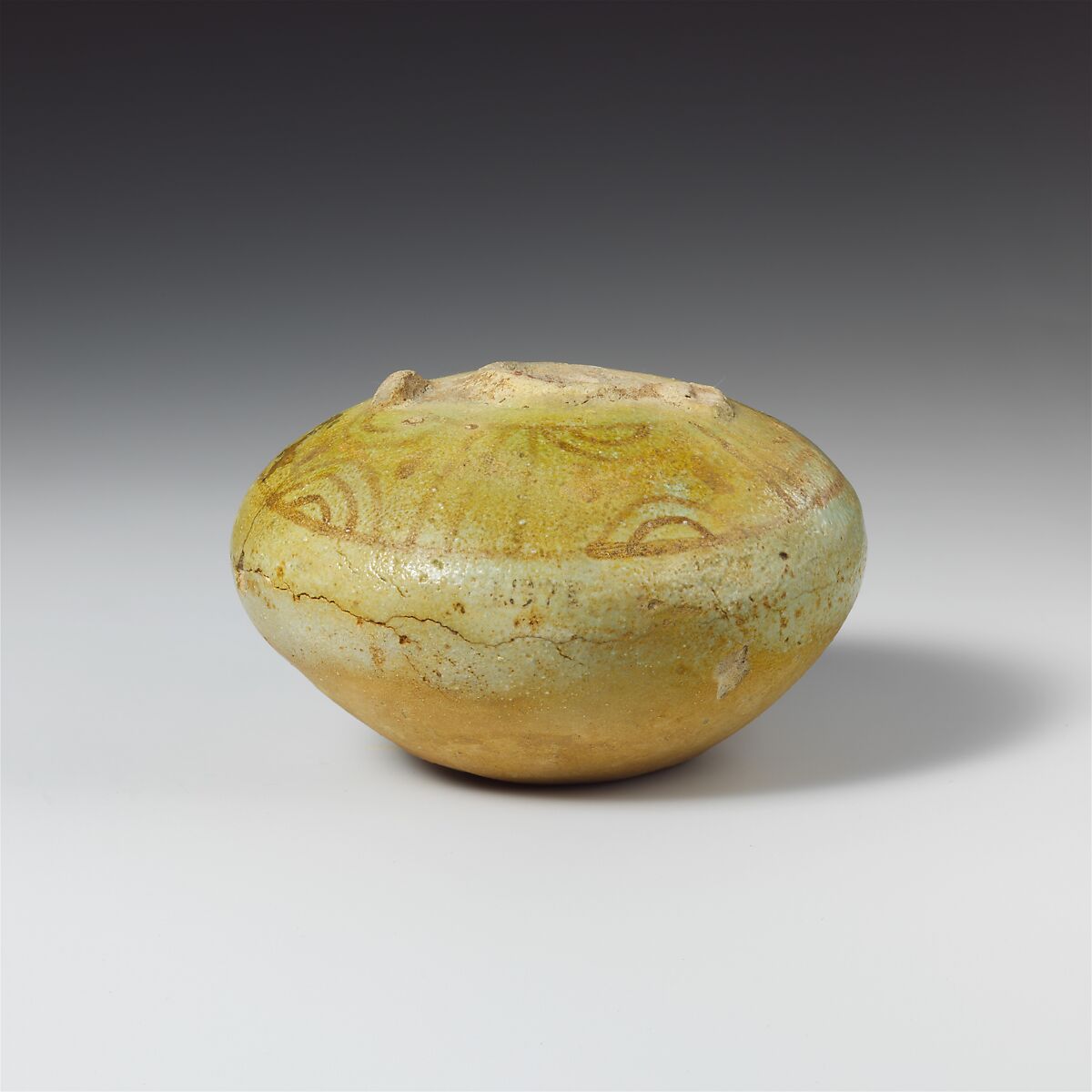 Fragmentary faience stirrup jar, Faience, Cypriot