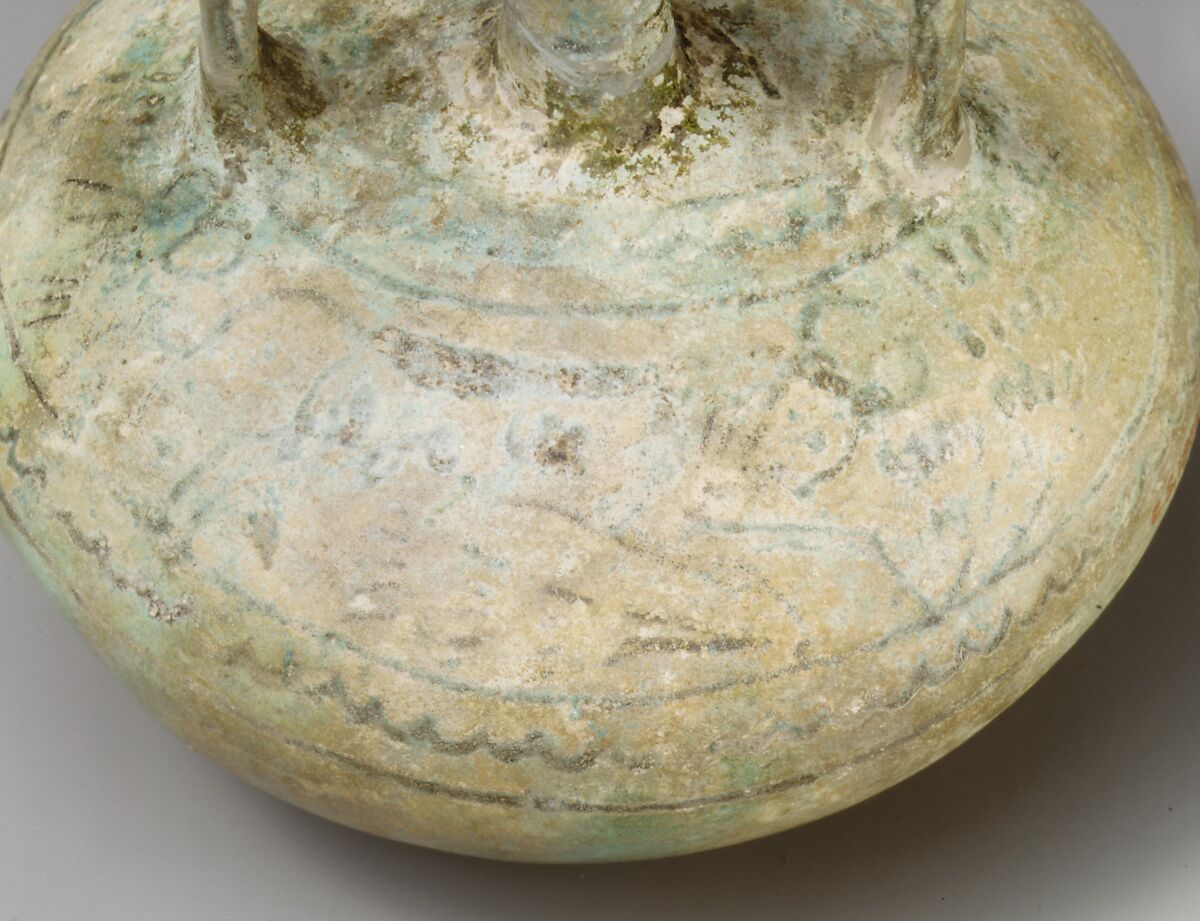 Faience stirrup jar, Faience, Cypriot