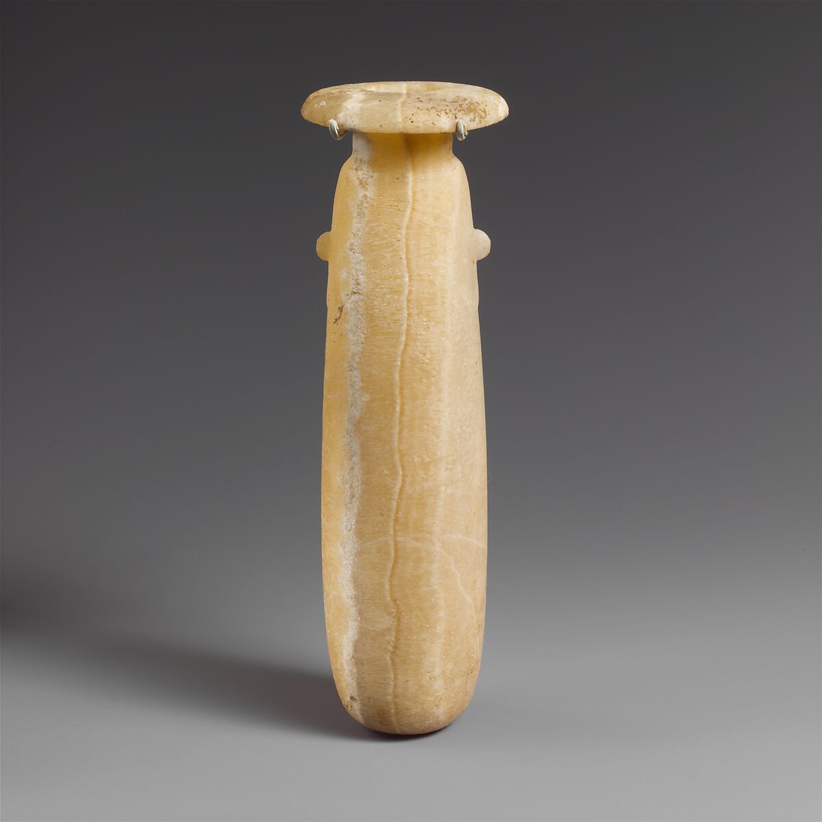 Alabaster alabastron (perfume vase), Calcite (alabaster), Cypriot 