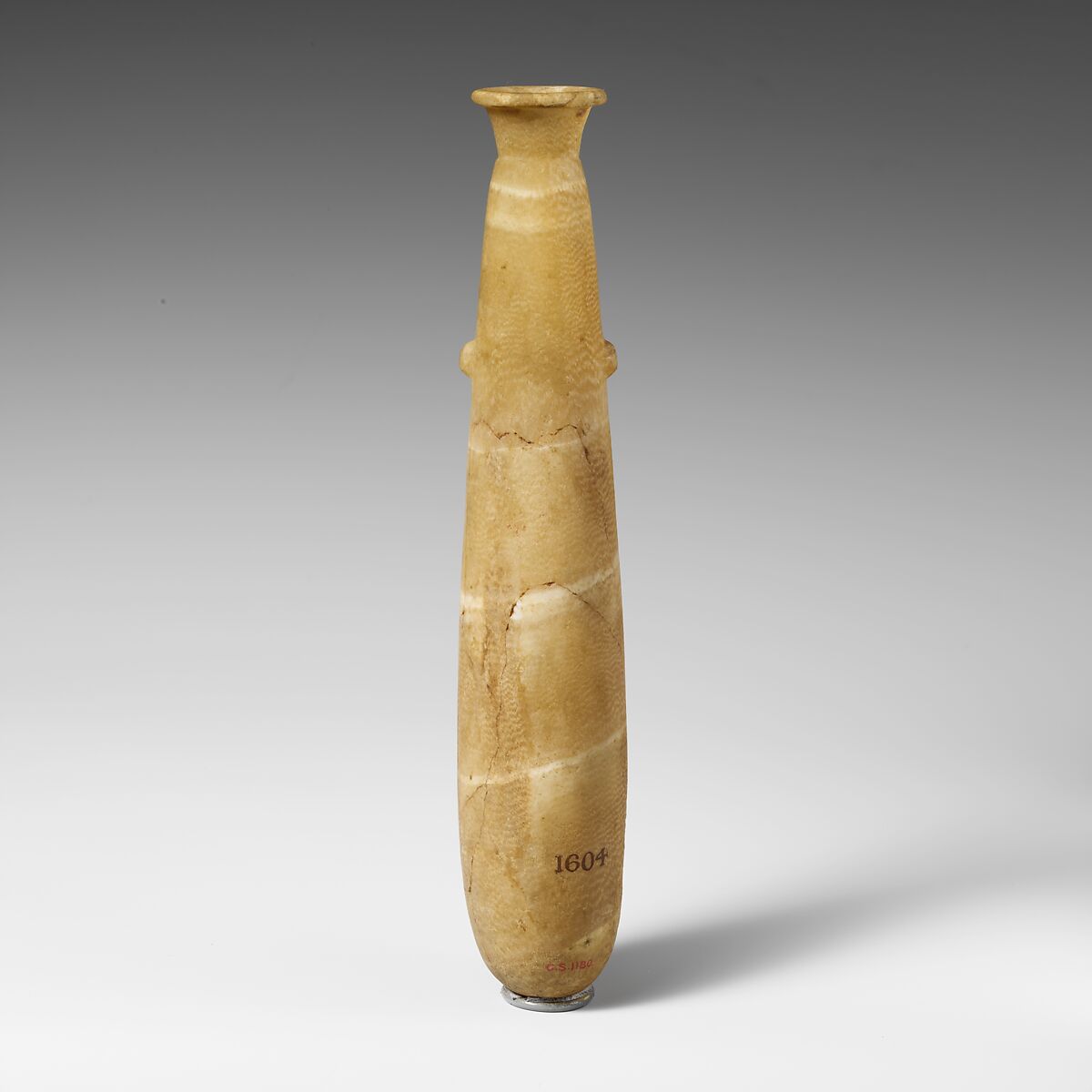 Alabaster alabastron (perfume vase), Calcite (alabaster), Cypriot 