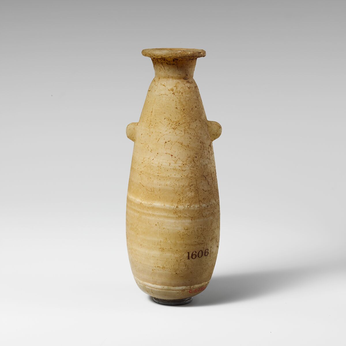 Alabaster alabastron (perfume vase), Calcite (alabaster), Cypriot 