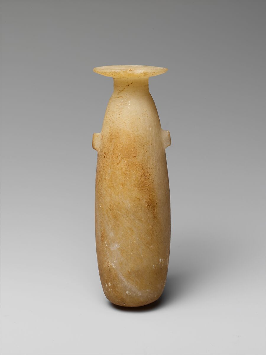 Alabaster alabastron (perfume vase), Gypsum (alabaster), Cypriot 