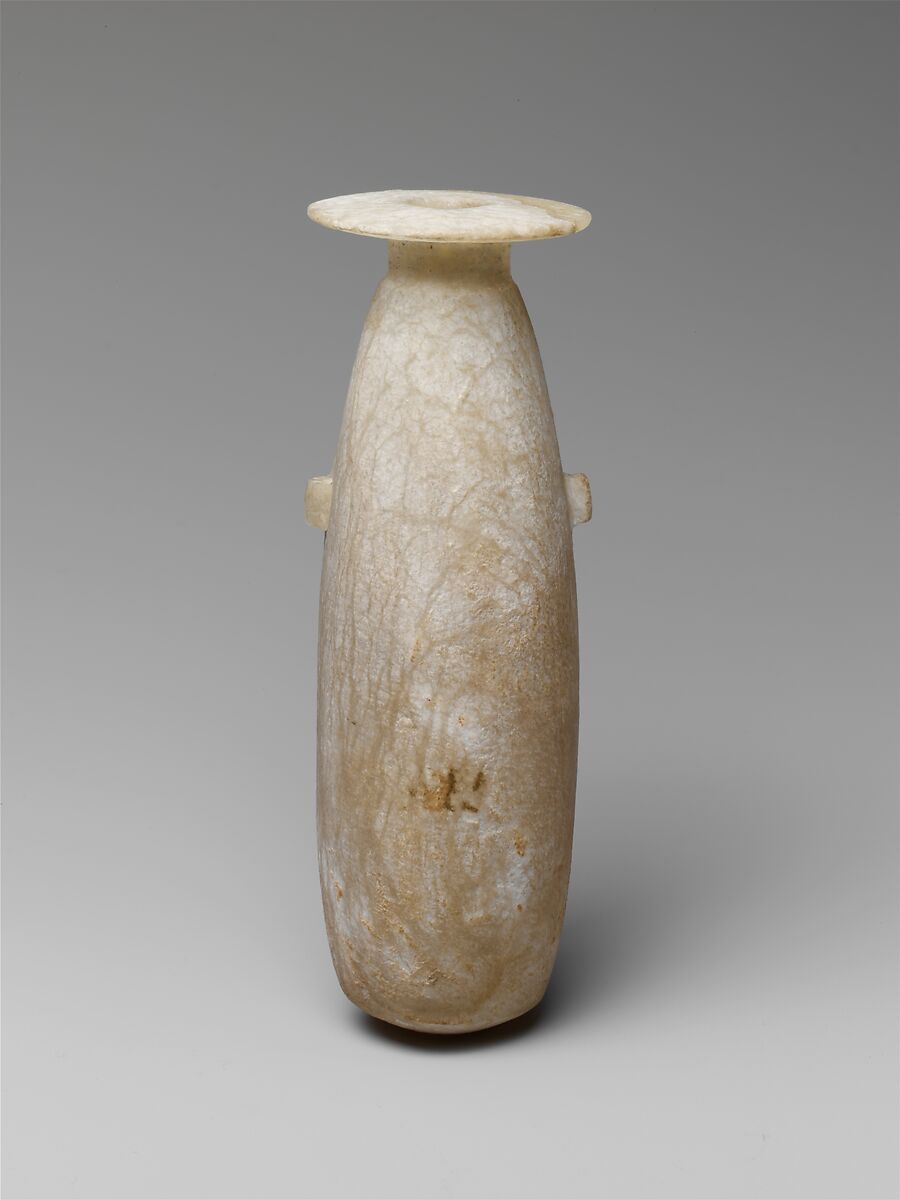 Alabaster alabastron (perfume vase), Gypsum (alabaster), Cypriot 