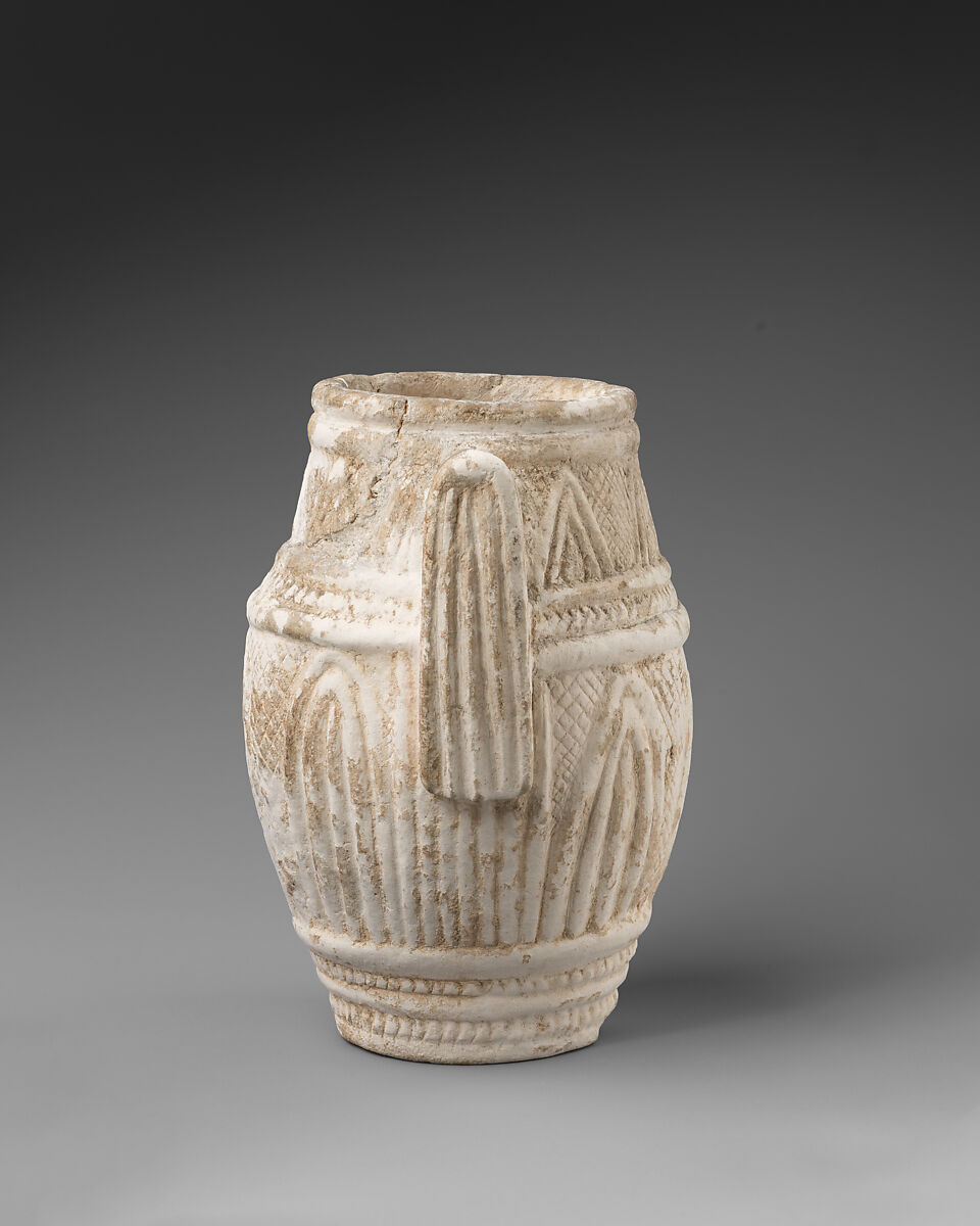 Miniature limestone amphora (jar), Limestone, Cypriot