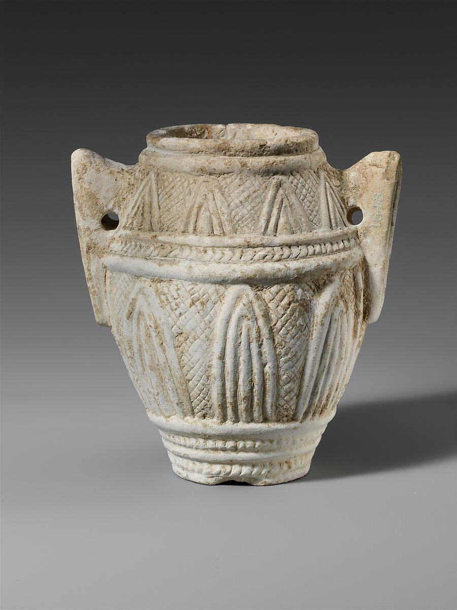 Miniature limestone amphora (jar), Limestone, Cypriot 