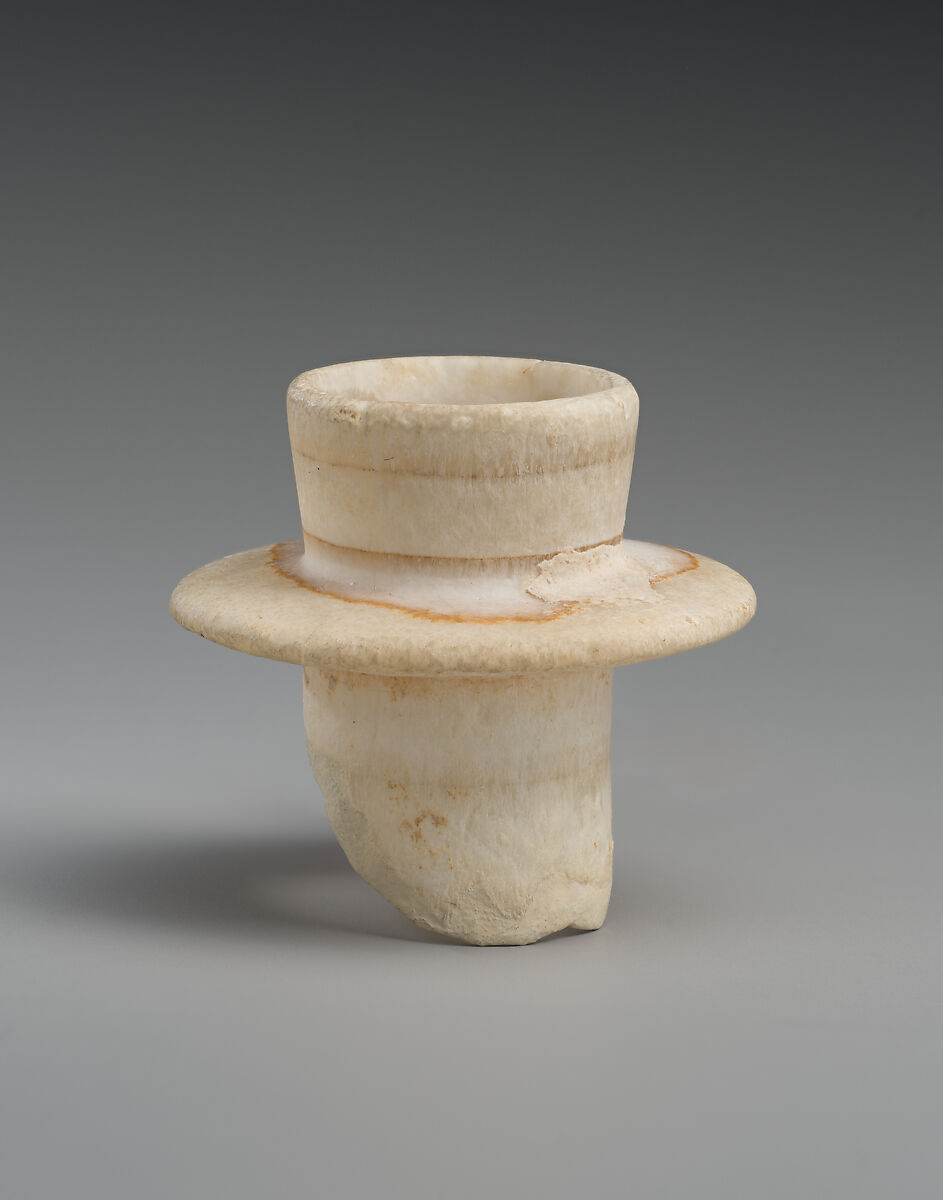 Alabaster flask with stopper, Calcite (alabaster), Cypriot