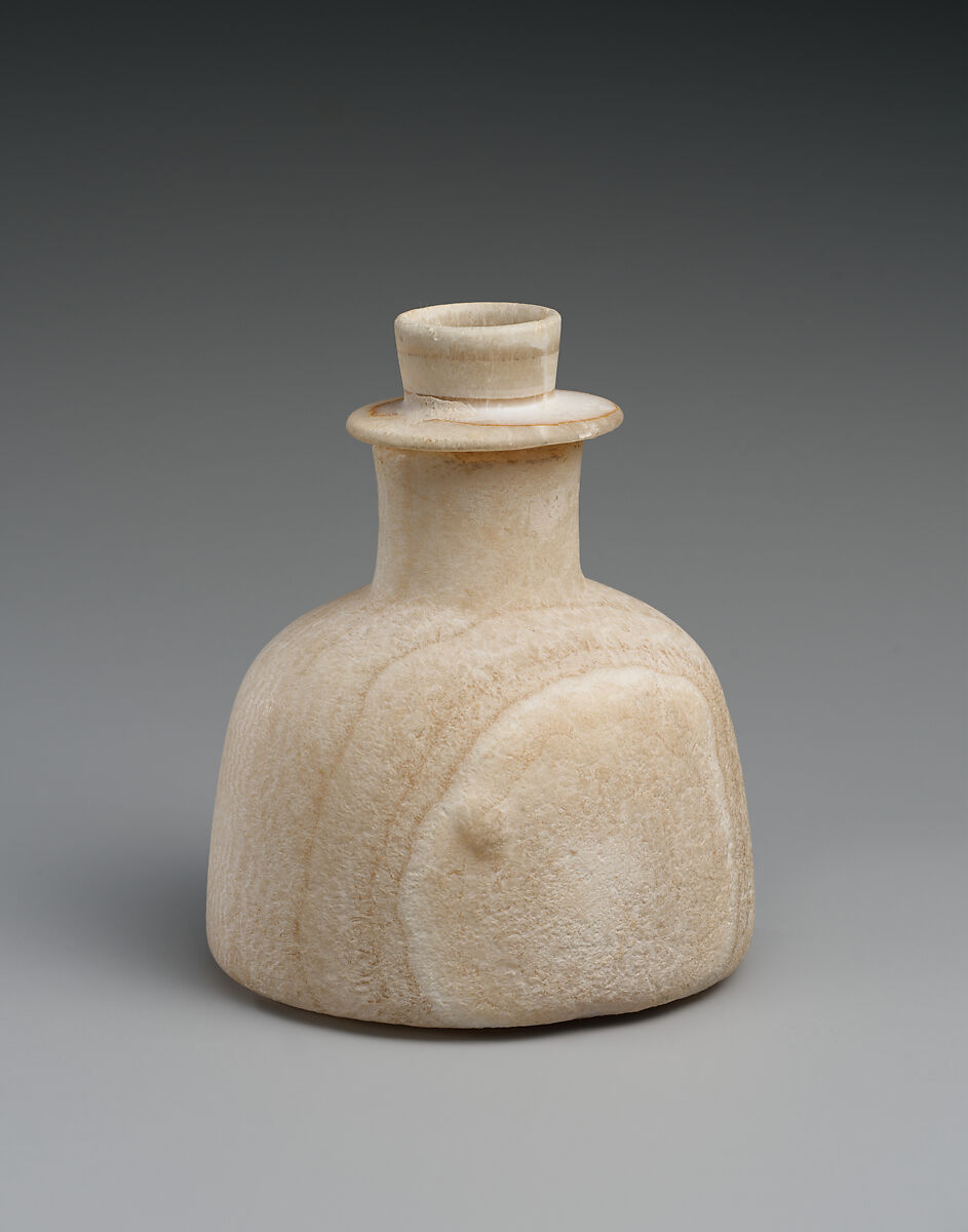 Alabaster flask with stopper, Calcite (alabaster), Cypriot