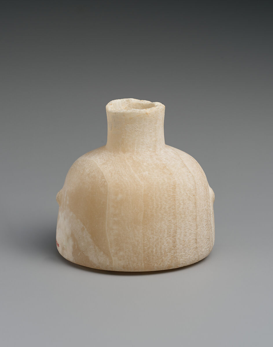 Alabaster flask with stopper, Calcite (alabaster), Cypriot