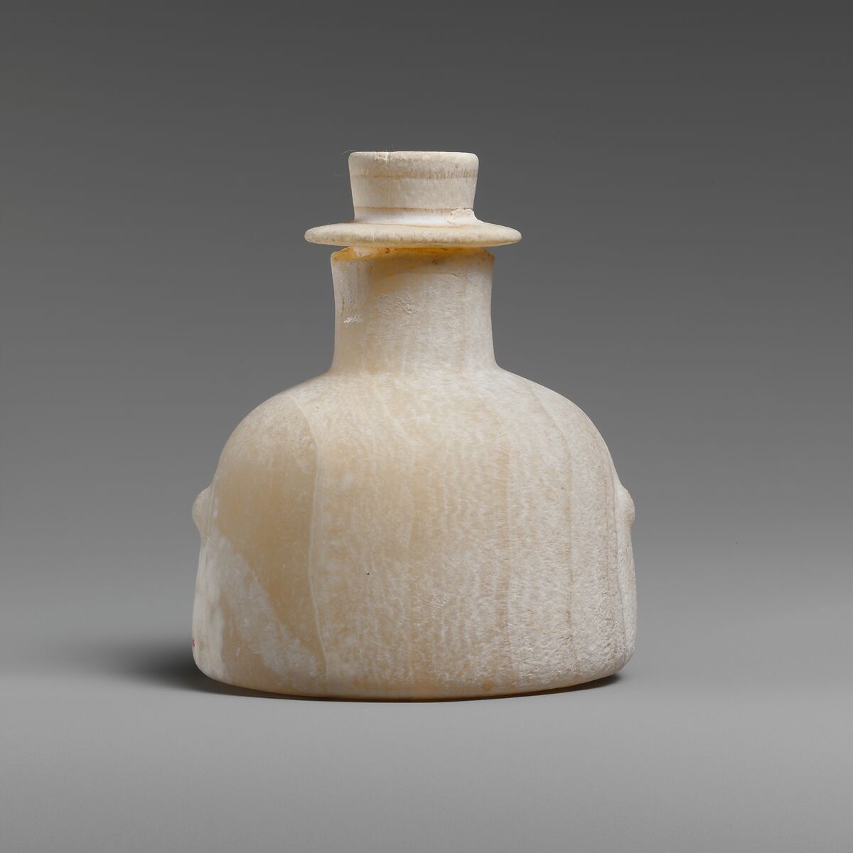 Alabaster flask with stopper, Calcite (alabaster), Cypriot 