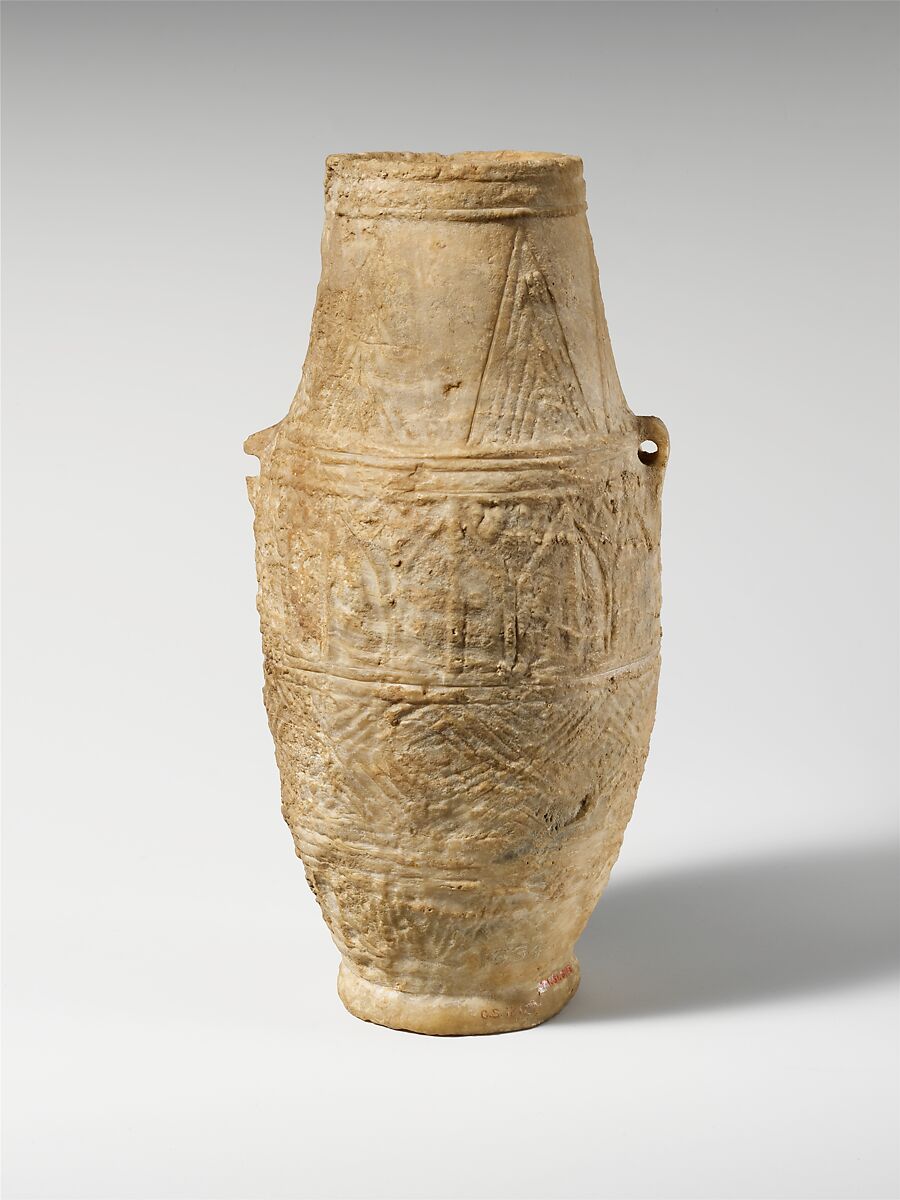 Gypsum jar, Gypsum (alabaster), Cypriot 