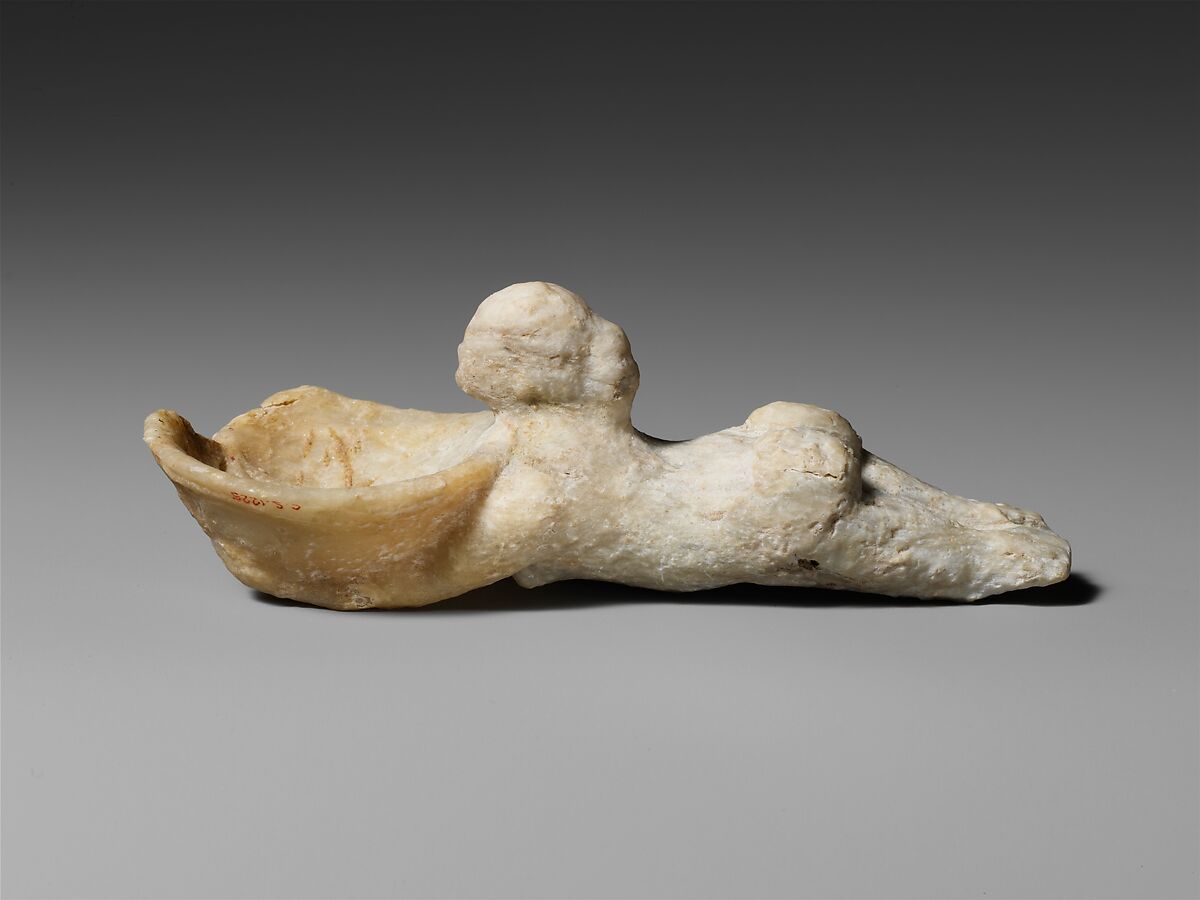 Alabaster spoon or ladle, Gypsum (alabaster), Cypriot 