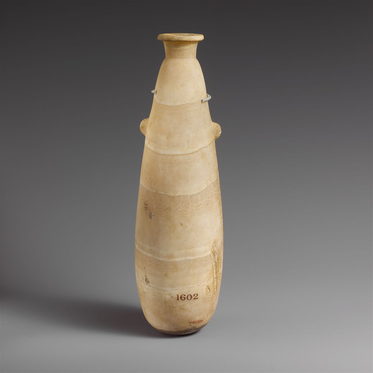 Alabaster alabastron (perfume vase), Calcite (alabaster), Cypriot 