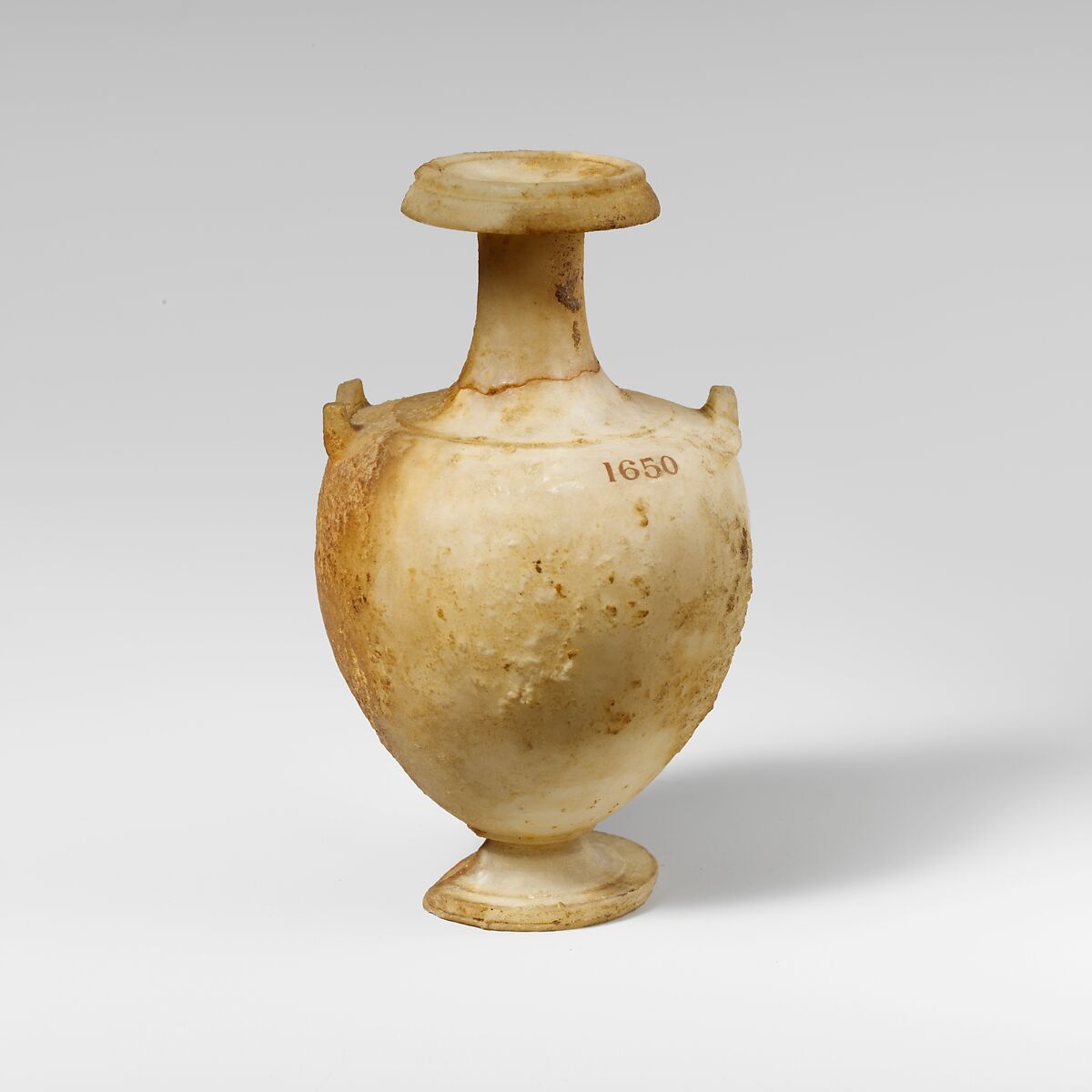 Miniature alabaster amphora, Alabaster, Cypriot 