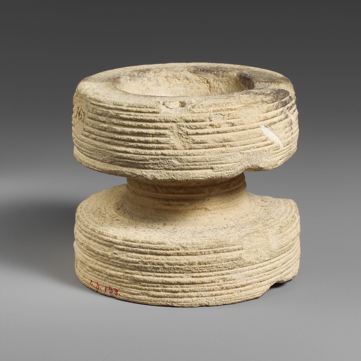 Circular limestone incense burner, Limestone, Cypriot