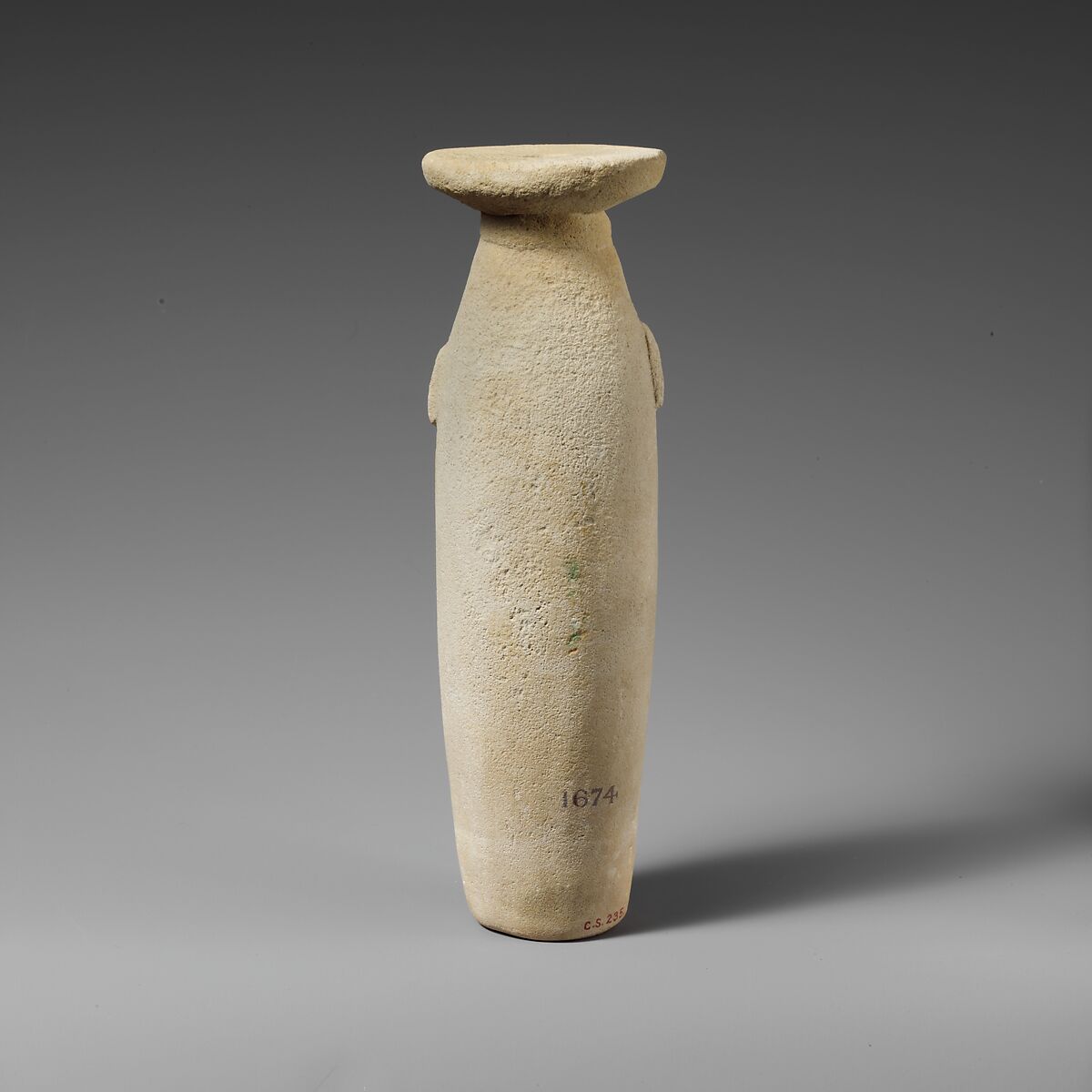 Limestone alabastron (perfume vase), Limestone, Cypriot 