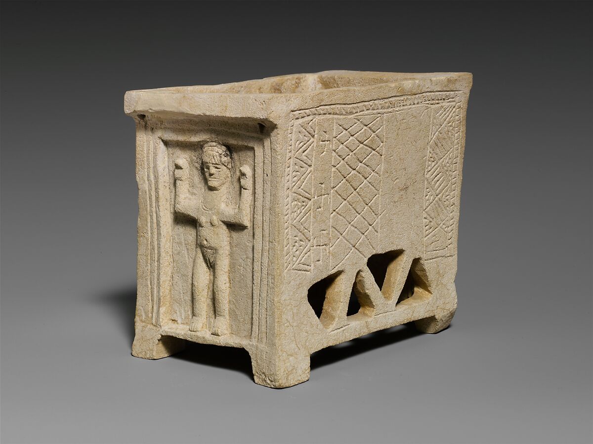 Limestone coffin model, Limestone, Cypriot