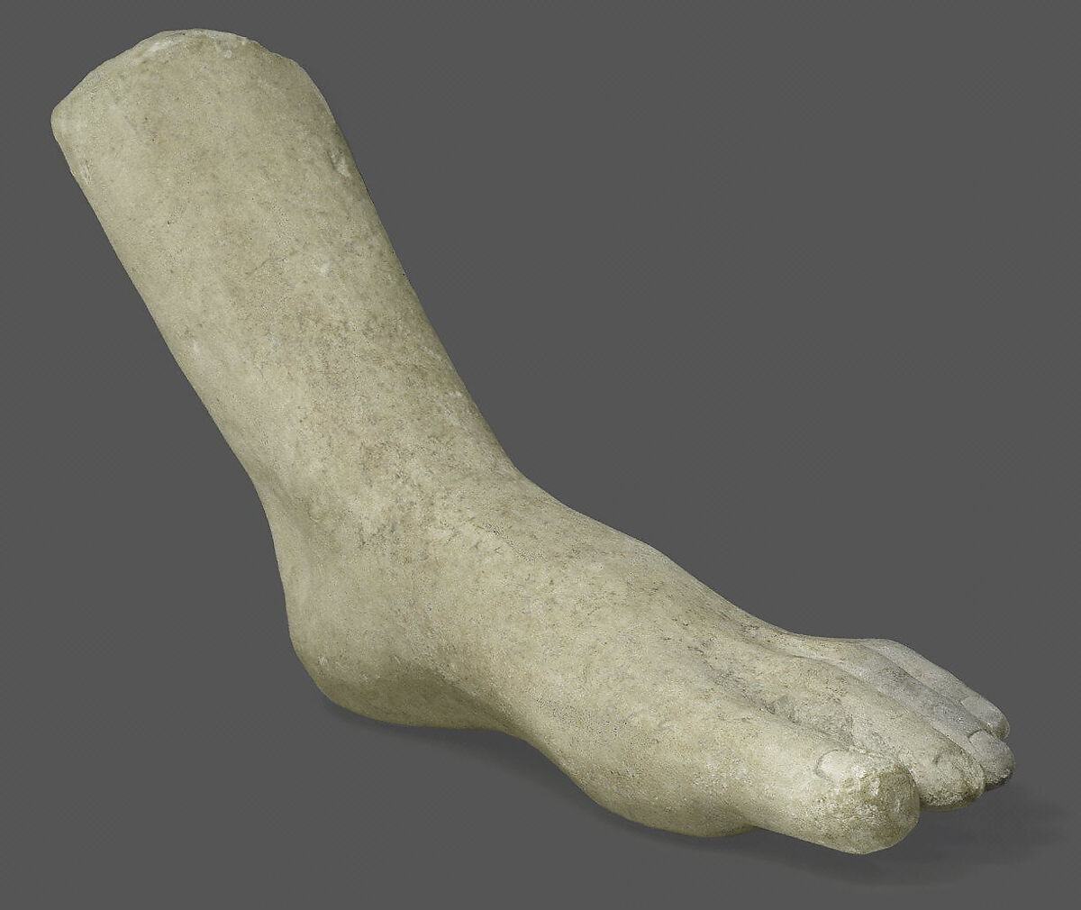 Limestone lower left leg, Limestone, Cypriot