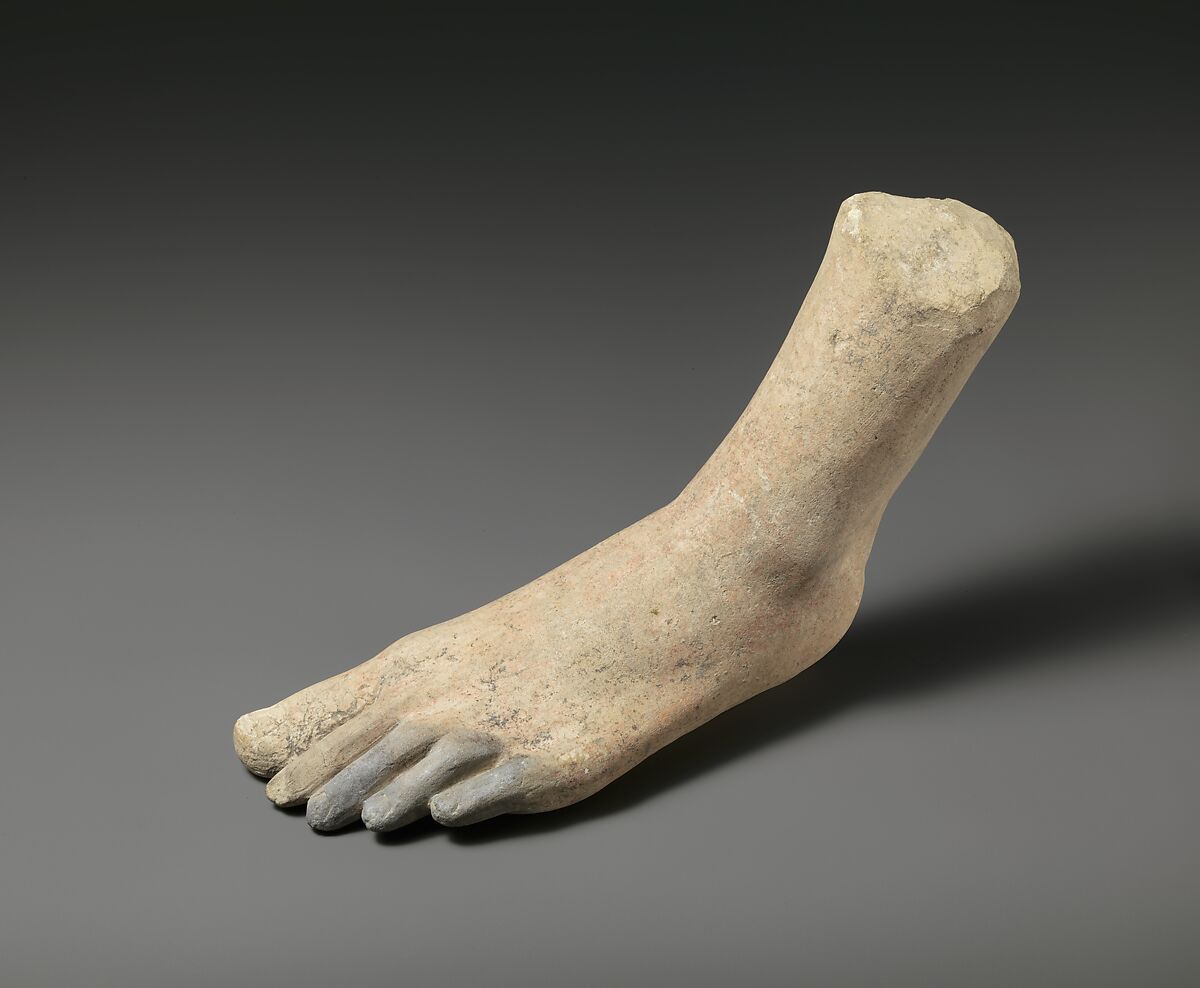 Limestone lower left leg, Limestone, Cypriot 