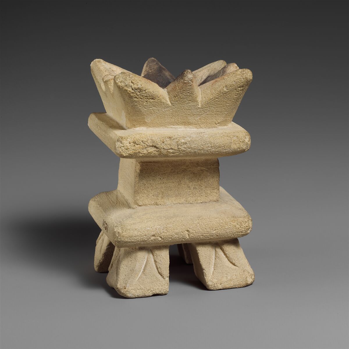 Limestone incense burner on four legs, Limestone, Cypriot