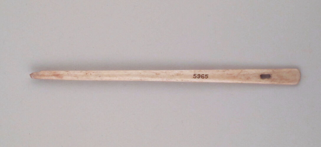 Bone spatulated needle